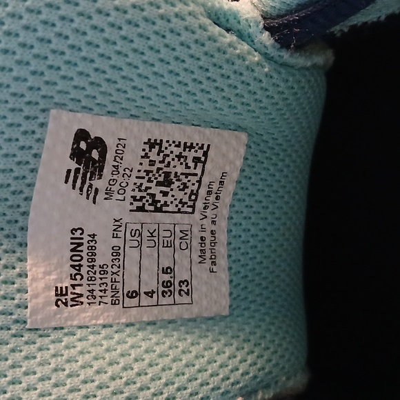 New Balance 1540 v3 Indigo Blue Running Shoe Gym Womens Size 6 - Picture 9 of 14